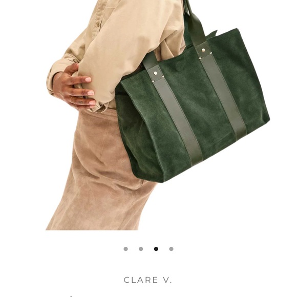 Clare V Handbags - Clare V Forest Green Noemie Suede Loden